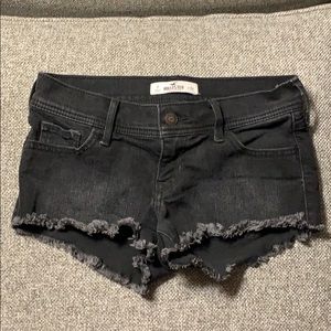 Hollister black jean shorts size 0